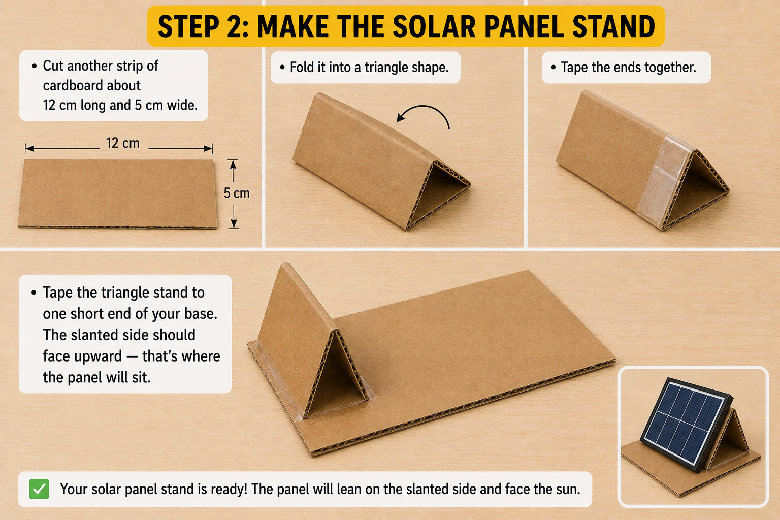 Cut the cardboard base
